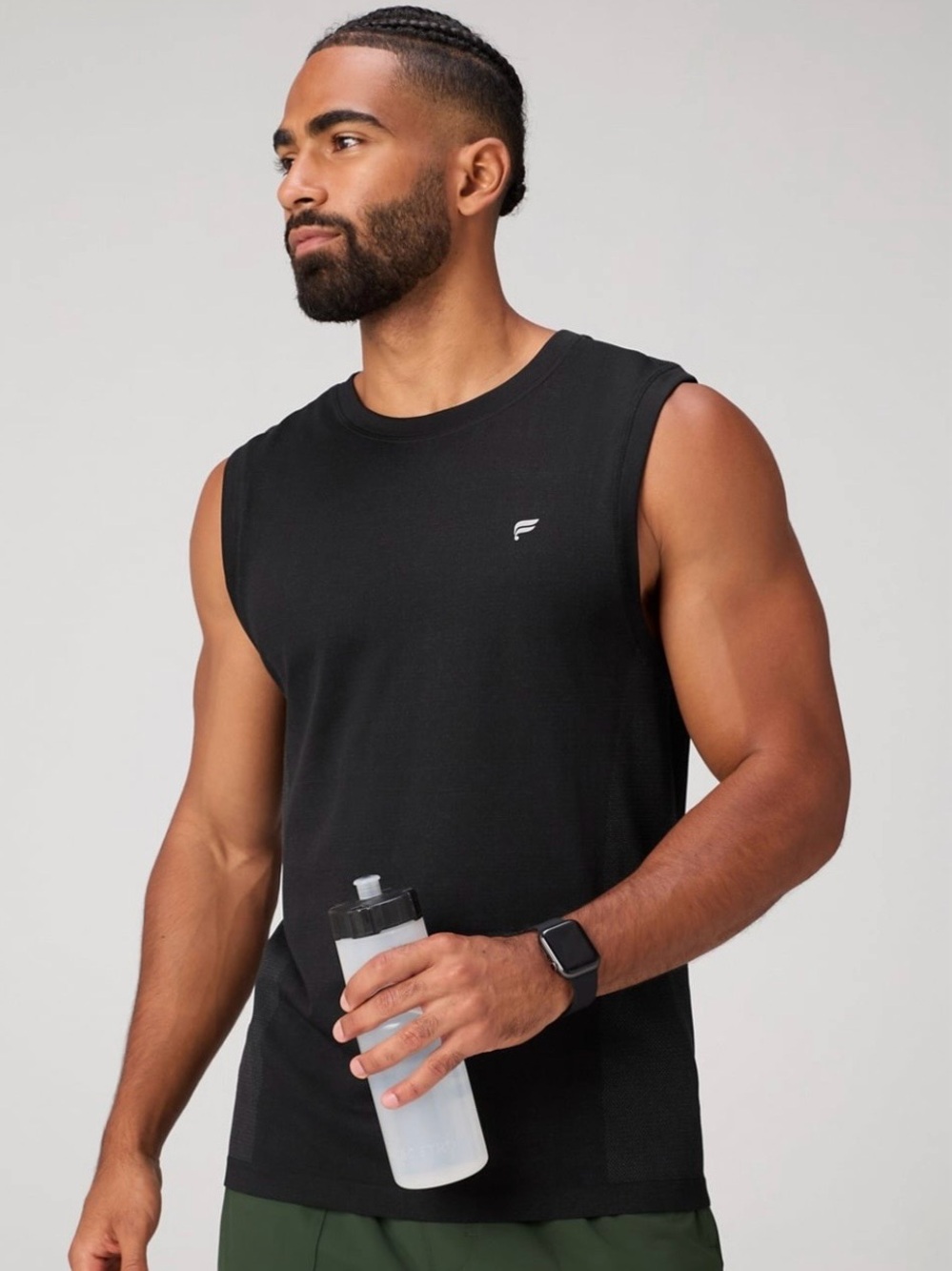 Fabletics Men's Black Athletic Muscle Tank